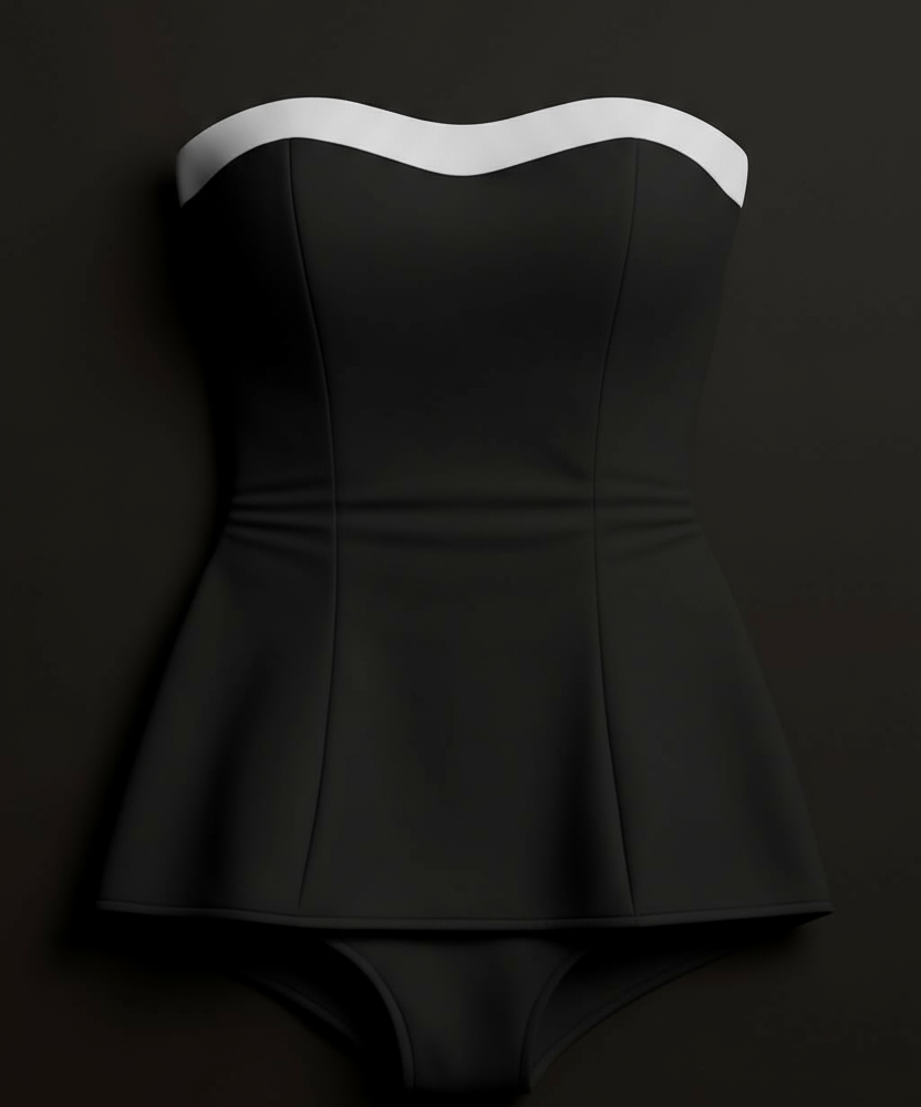 Strapless, skirtini