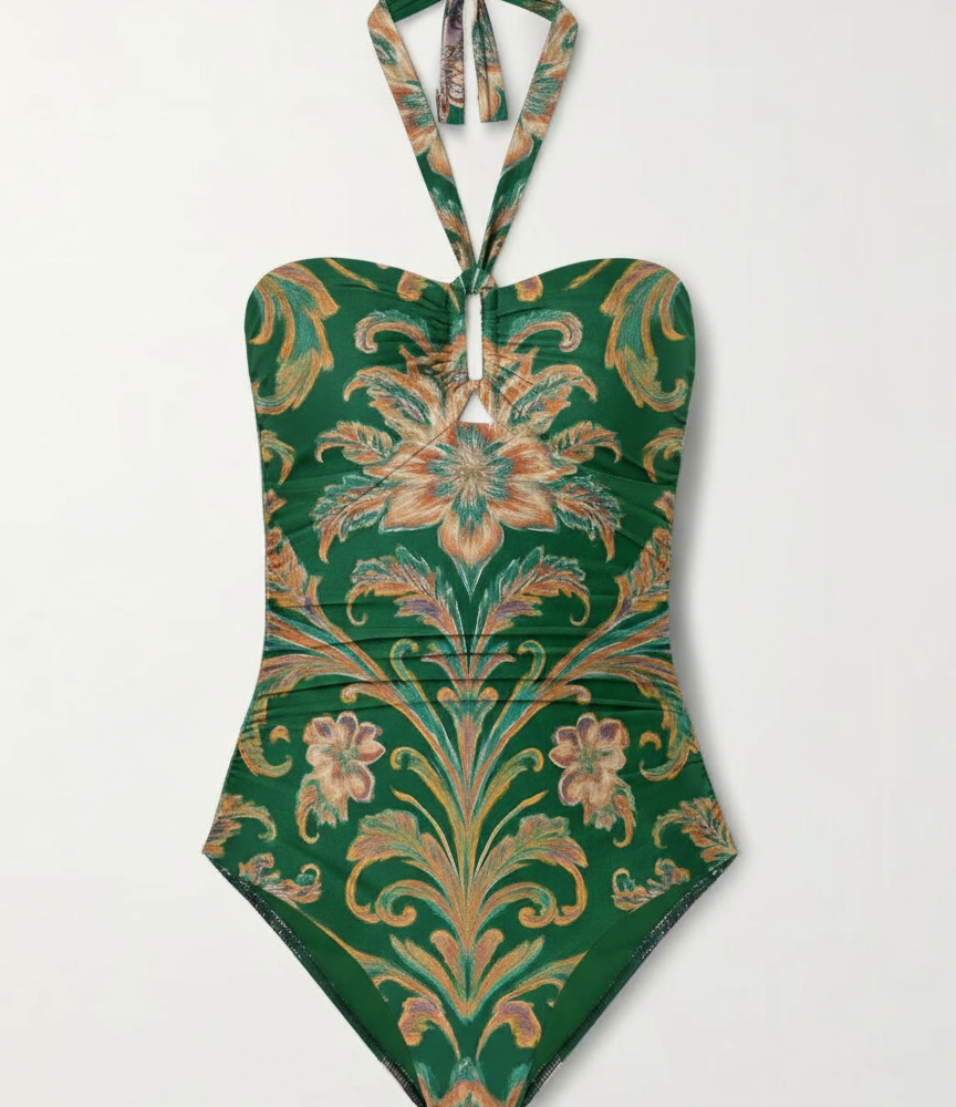 Halter neck, key hole feature