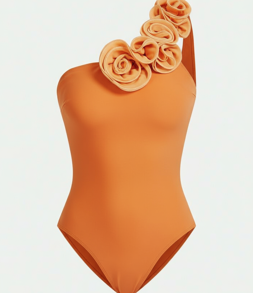 One shoulder 3D flower
