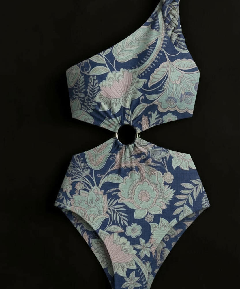 One shoulder, with ring detailing