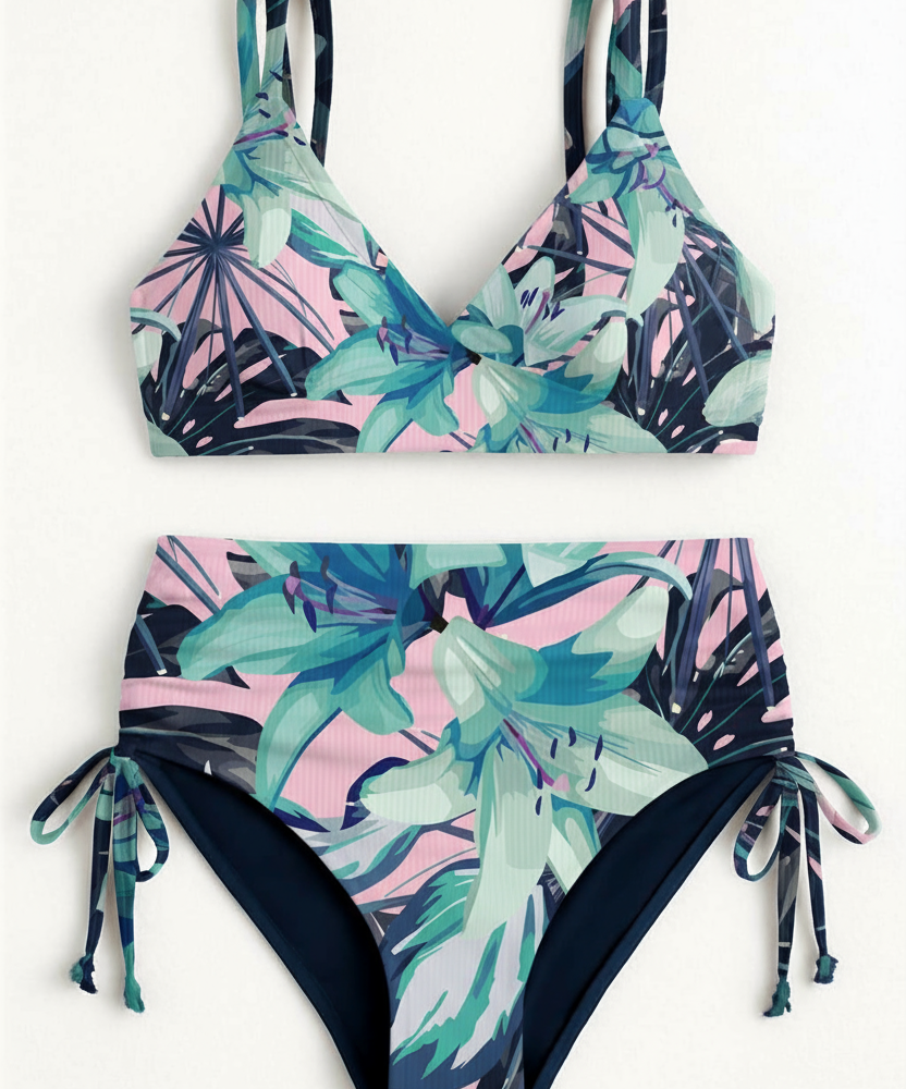 High waist, side tie strings